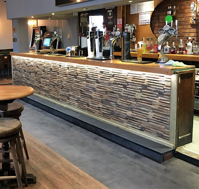 slate flooring at the punch bowl