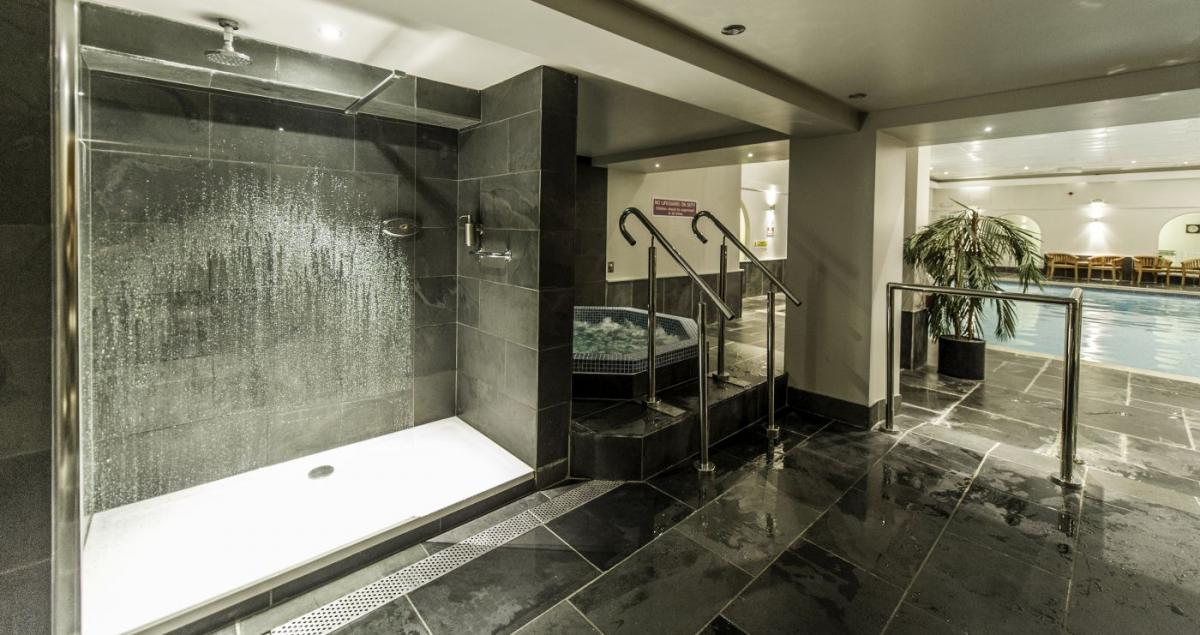 Slate shower and indoor swimming pool floor tiles