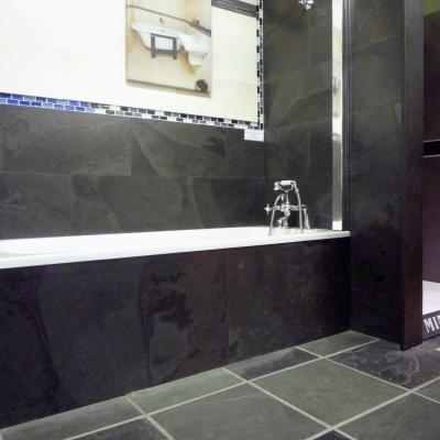 Baths with slate side panels