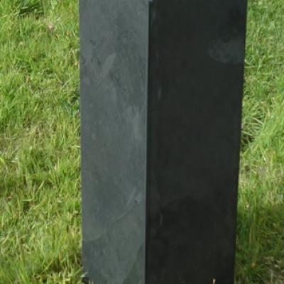 Bespoke Tall Black Slate Planter with a natural finish