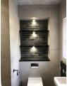 black slate shelves in cottage bathroom supplied by Ardosia Slate