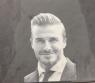 David Beckham image engraved in slate