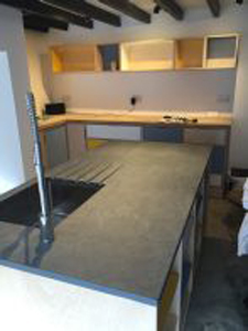 private client with slate worktop fitted to a kitchen island
